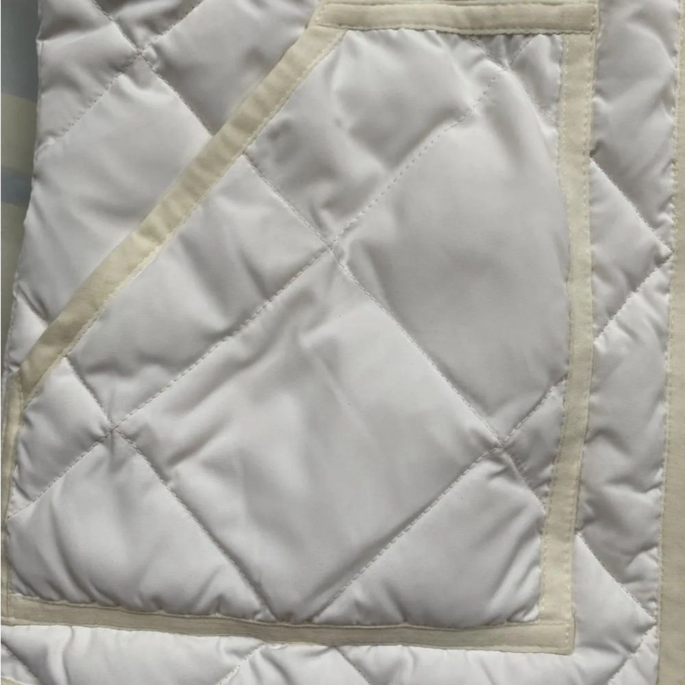 J CREW Women Cream Quilted Full Zip Puffer Vest Size XXS - Picture 11 of 13